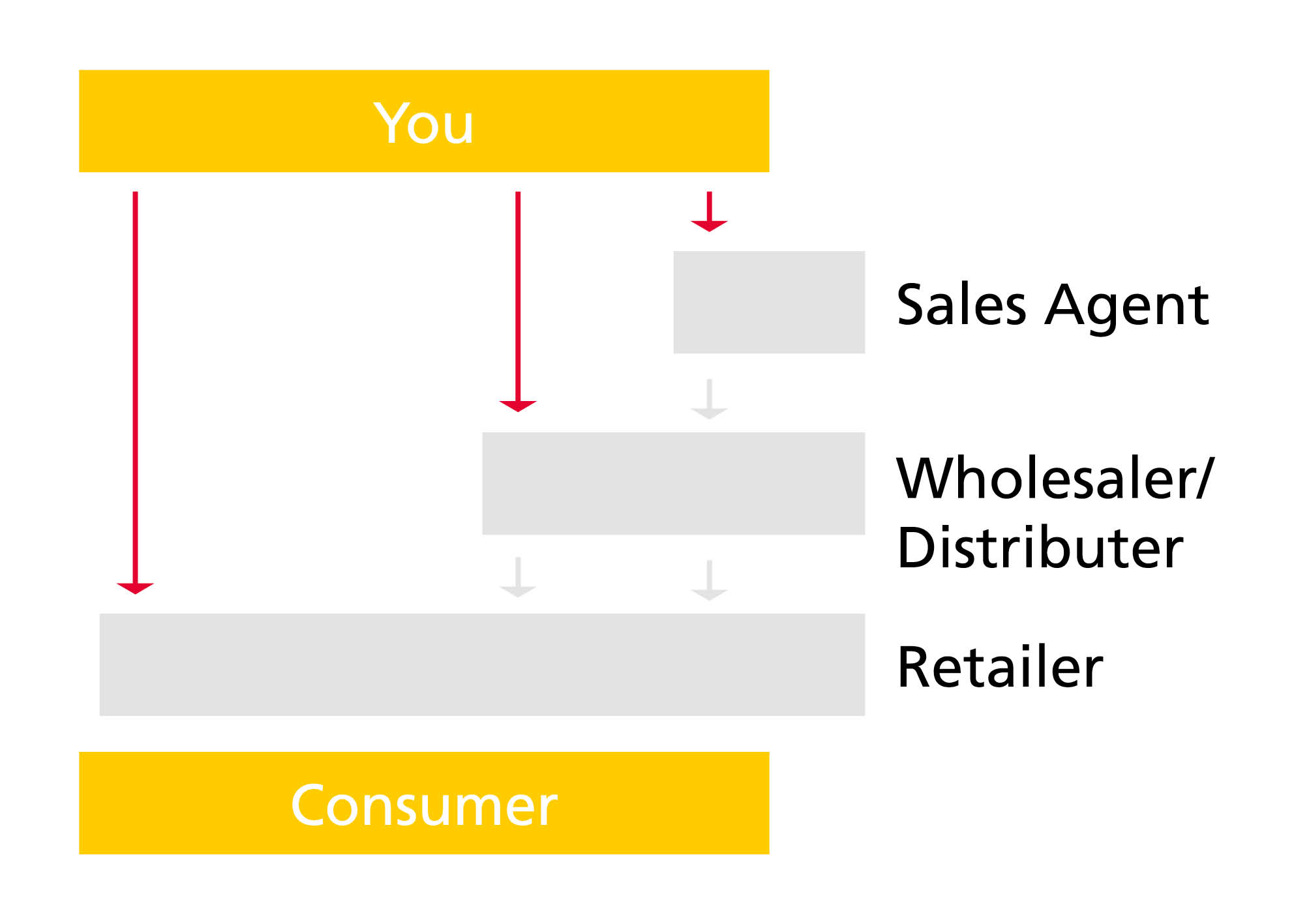 Marketing 101 graph displaying distribution model
