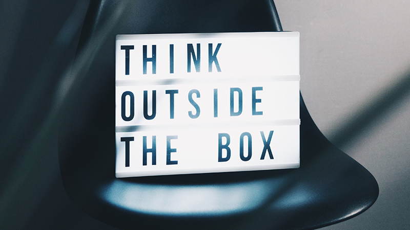 think inside the box sign