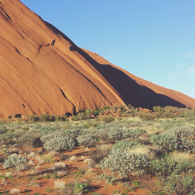 Ayre's rock in the Australian desert