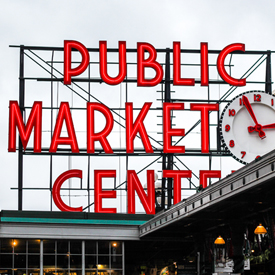Public Market Centre sign