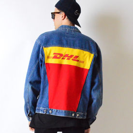 Man dressed in a DHL denim jacket