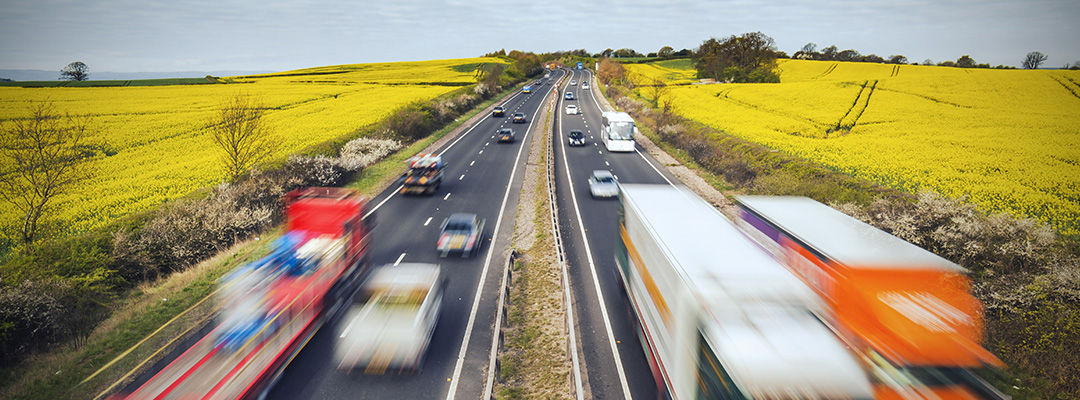 cars on a highway