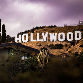 Hollywood sign in the Hollywood hills