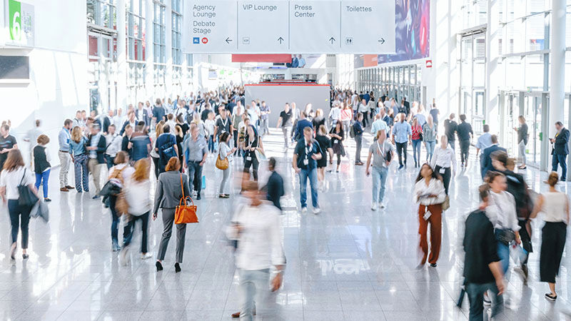 crowd of people in a station