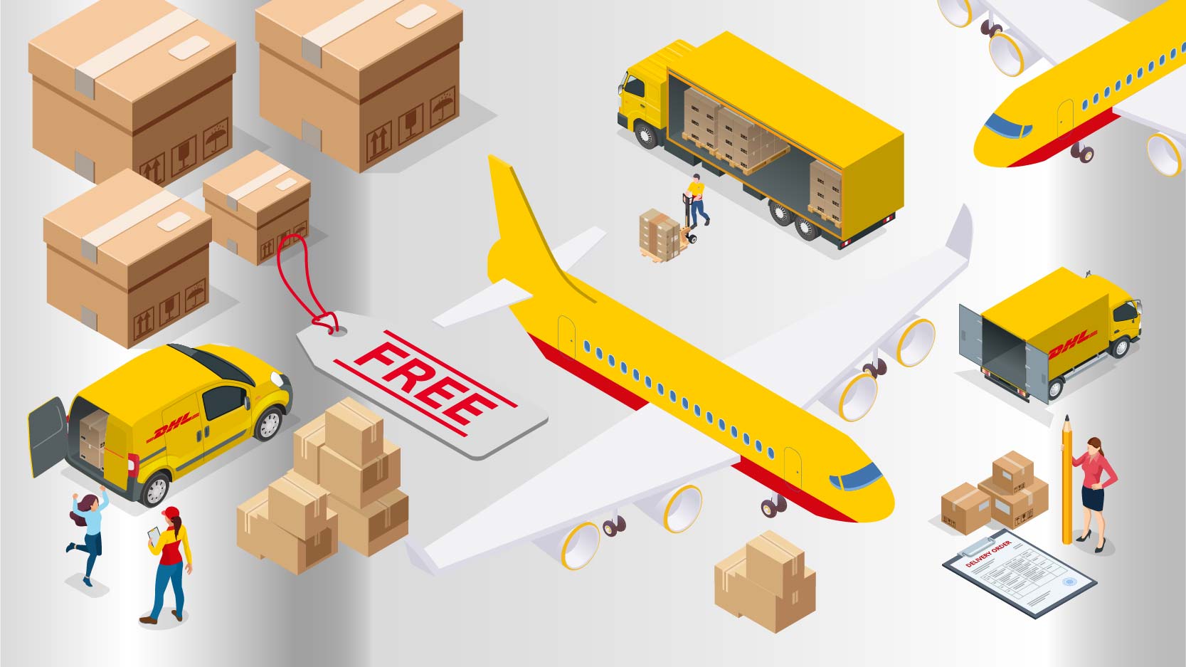 graphic of DHL logistics activities