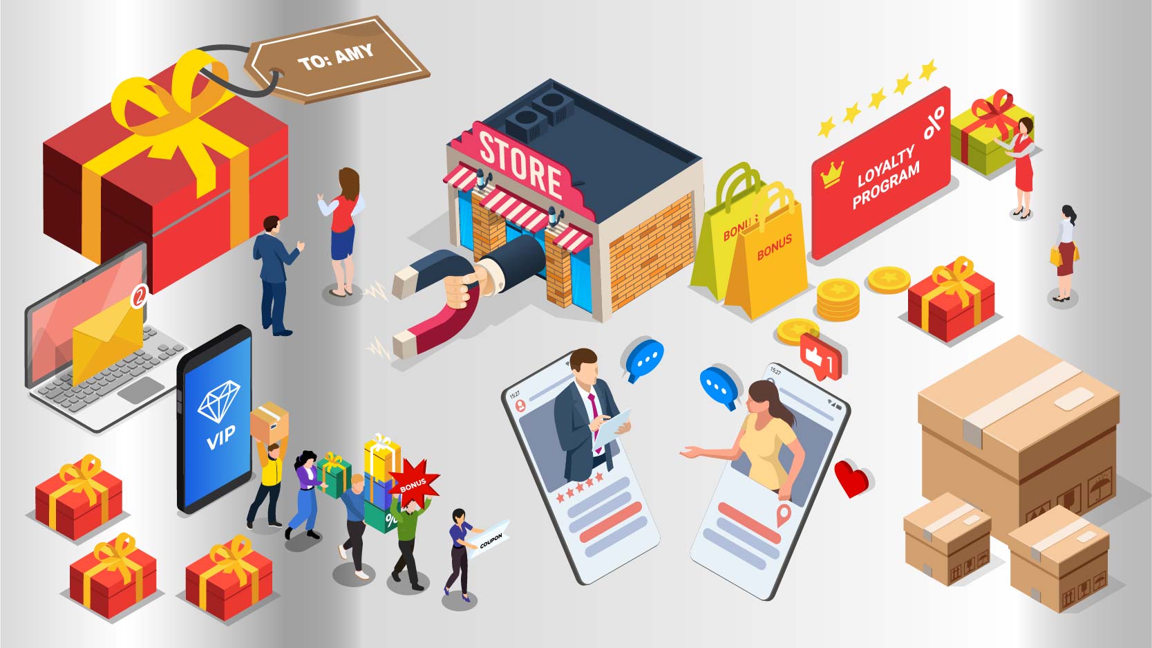 graphic of shopping activities