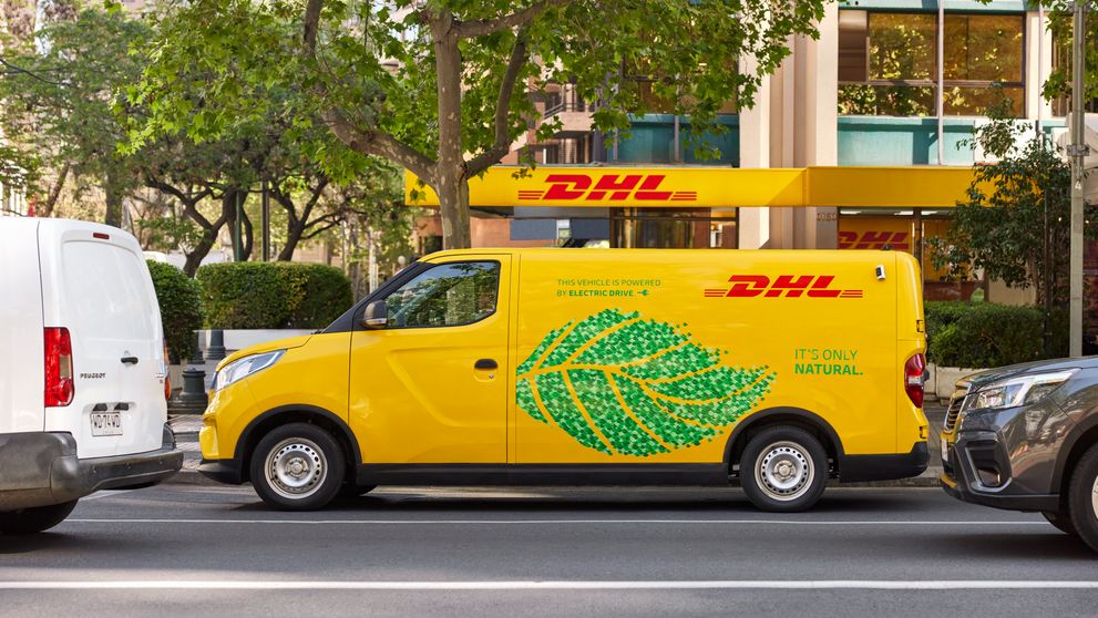 electric vans are part of dhl express’ green logistics solutions