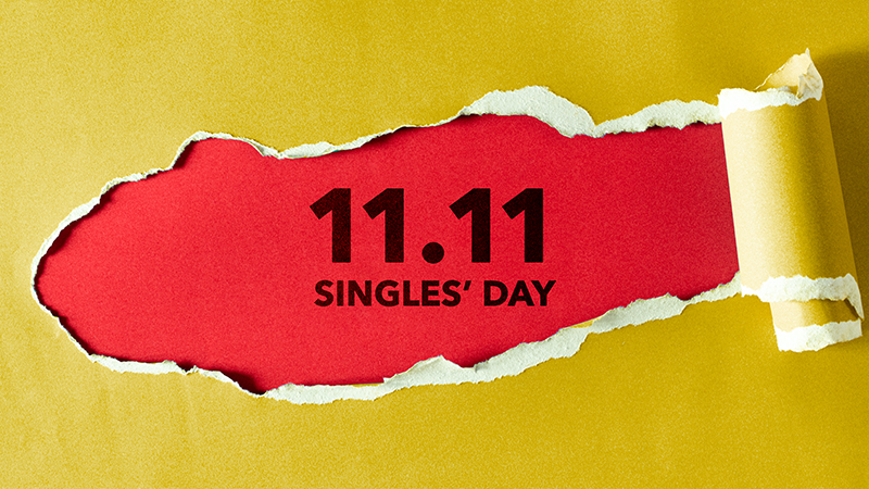 singles' day date on wall