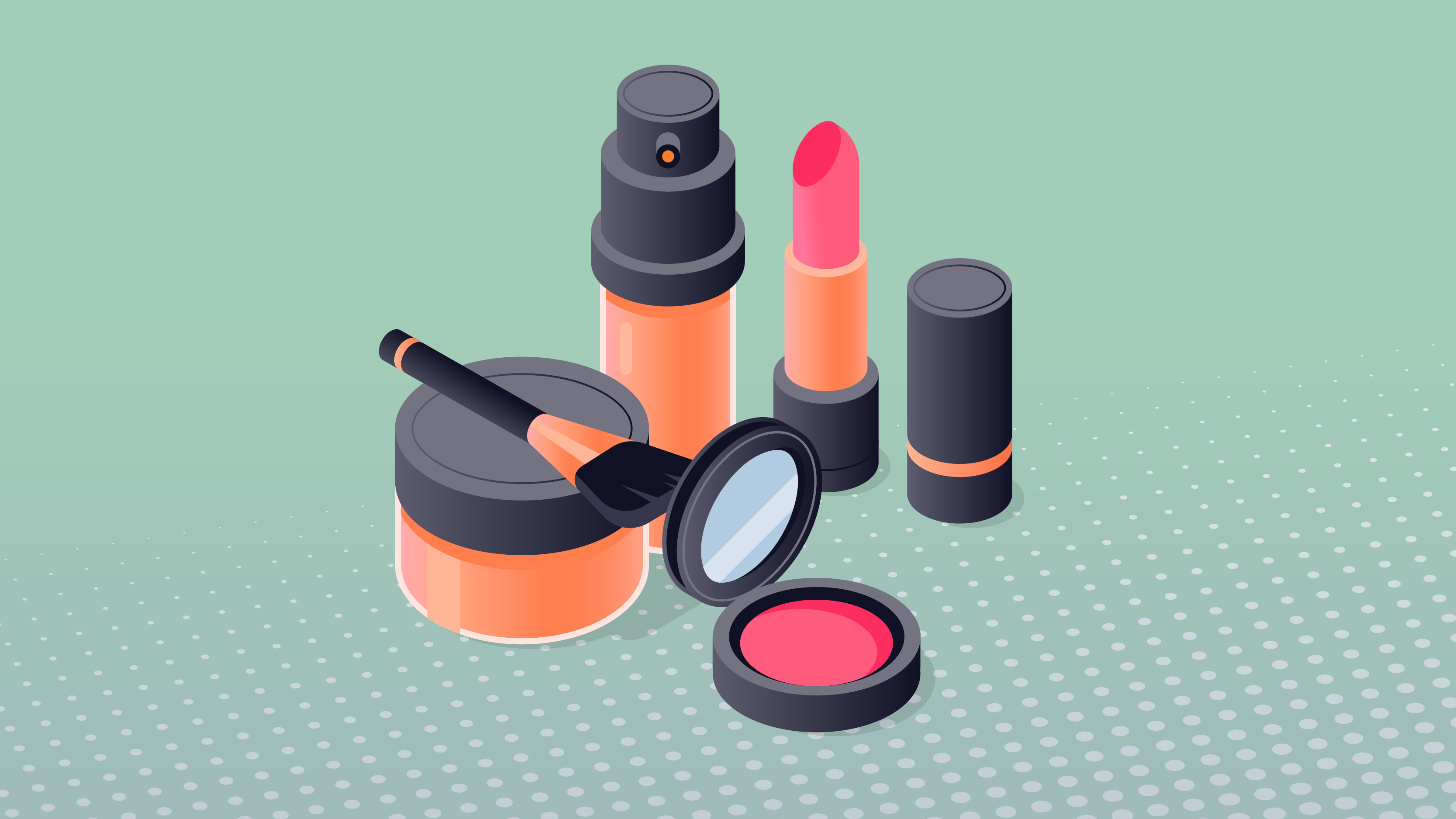 graphic image of makeup products