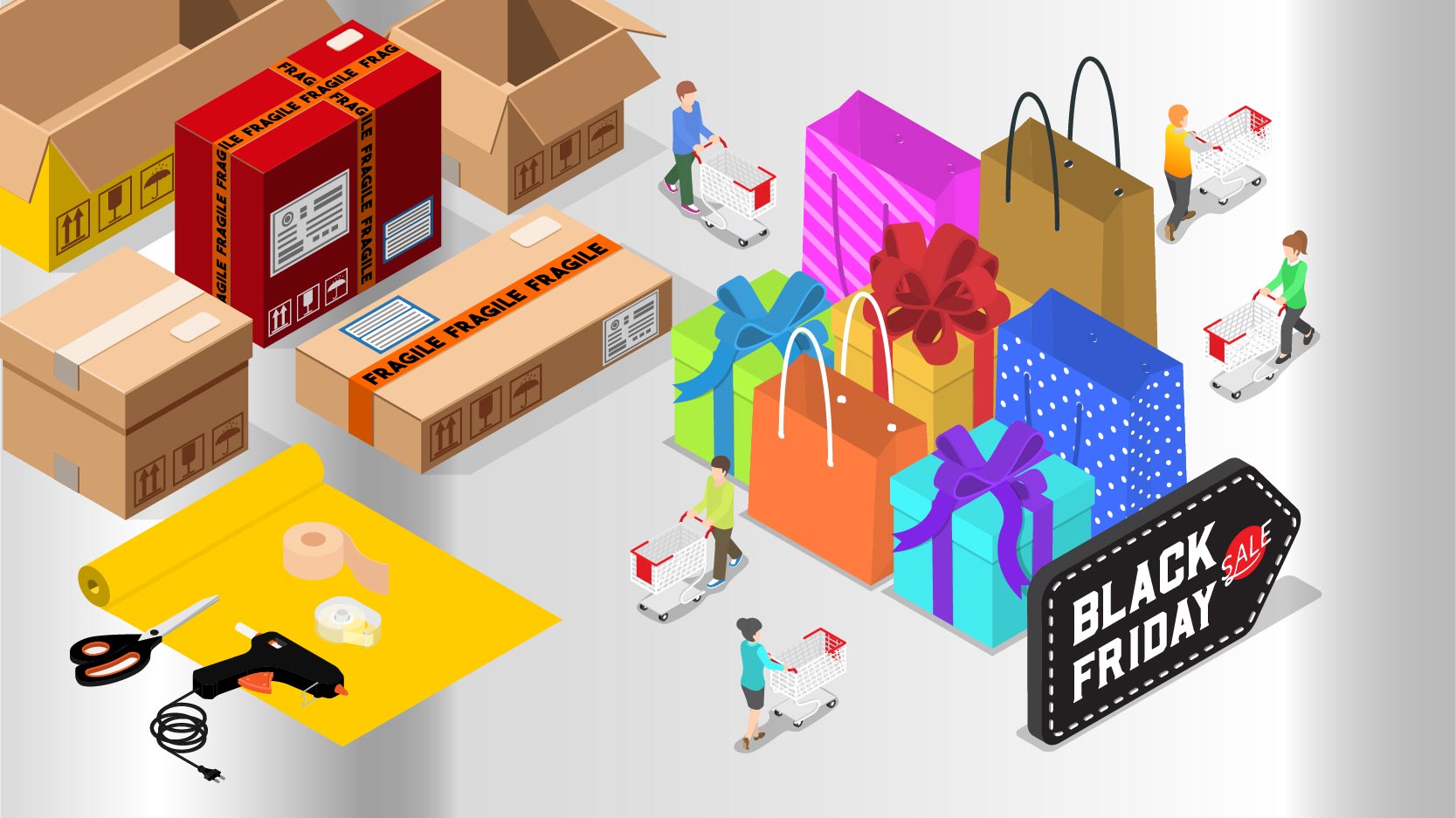 graphic of shopping activities