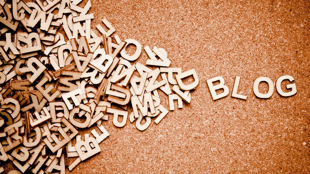 wooden letter showing the word BLOG