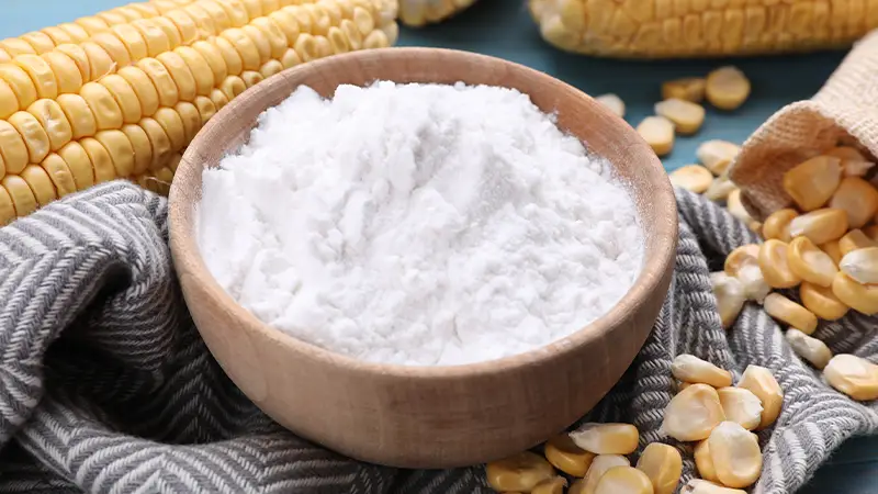 white powder in wooden bowl