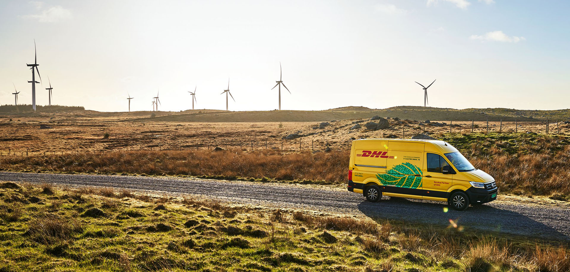 DHL van on a road