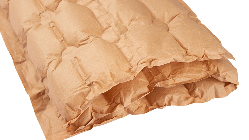 Biodegradable inflatable paper air pillows