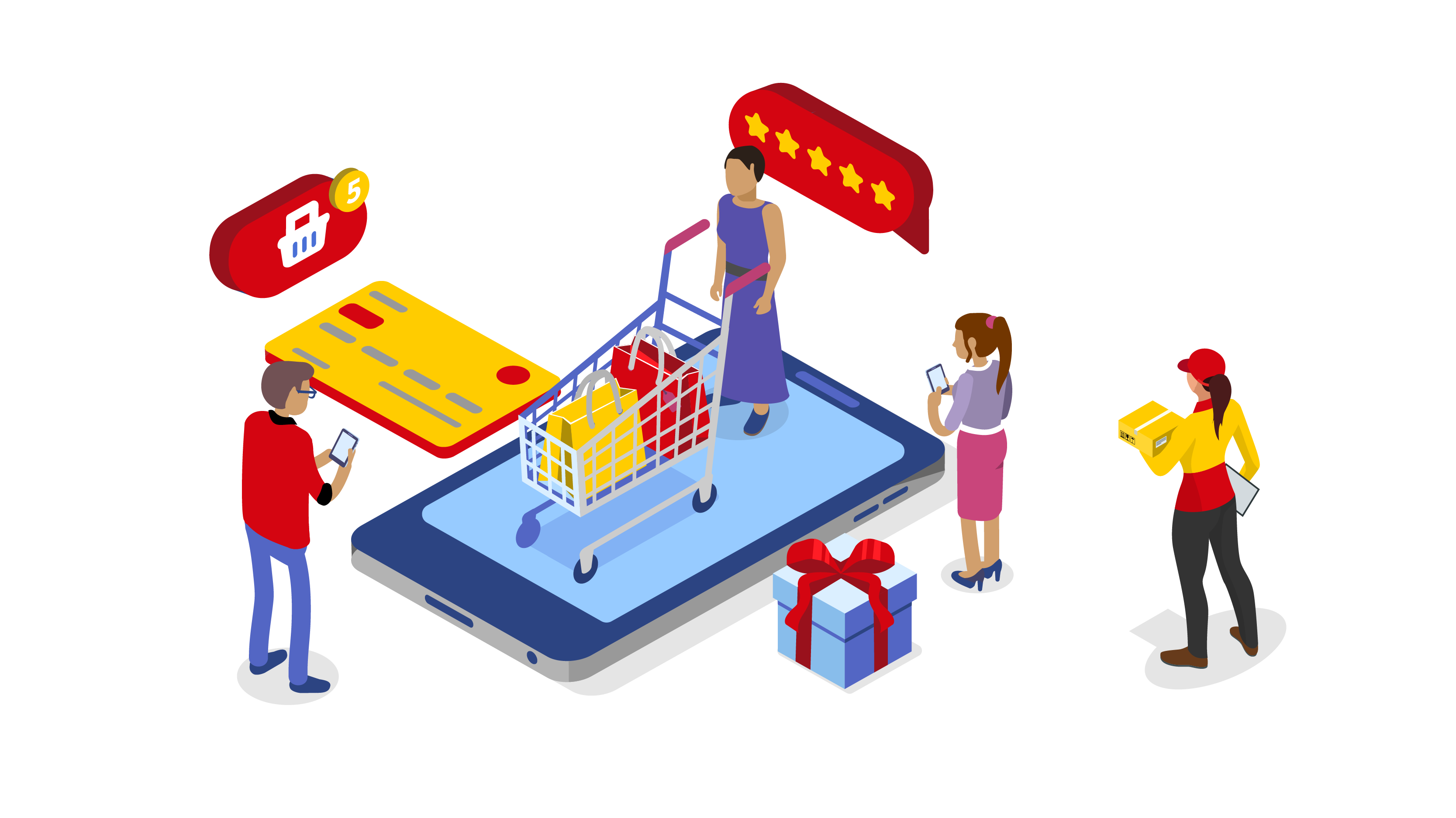 graphic of shopping activities
