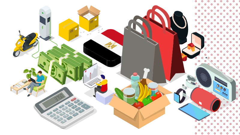 graphic image of shopping activities