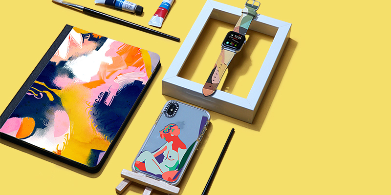Notebook with phone case and watch