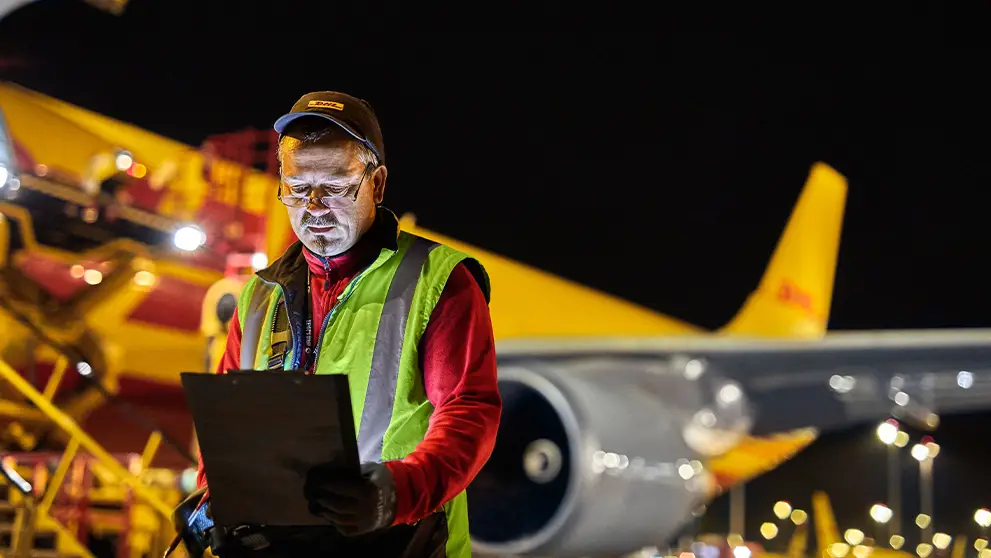 man on a tarmac