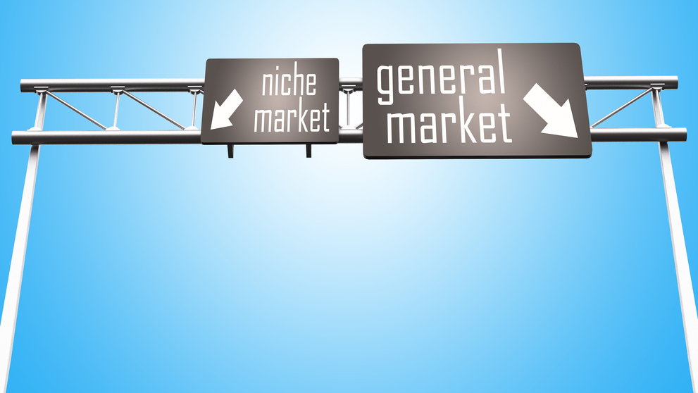 niche market and general market sign