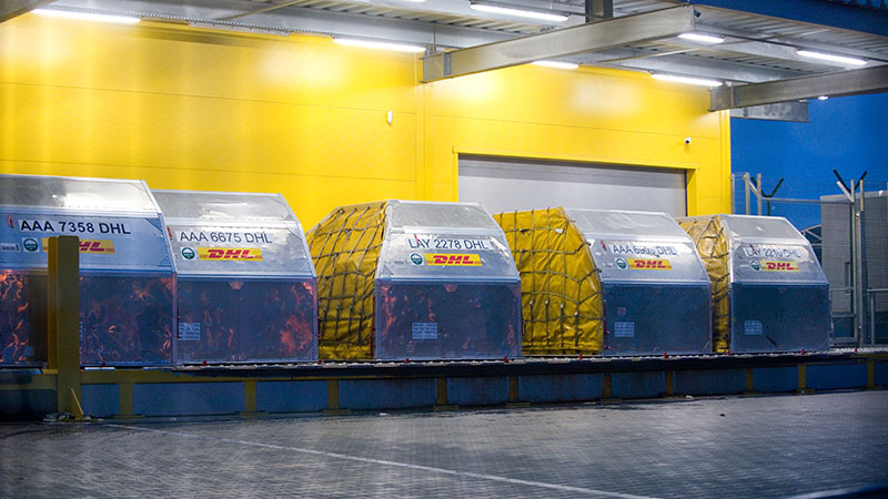 DHL packing containers